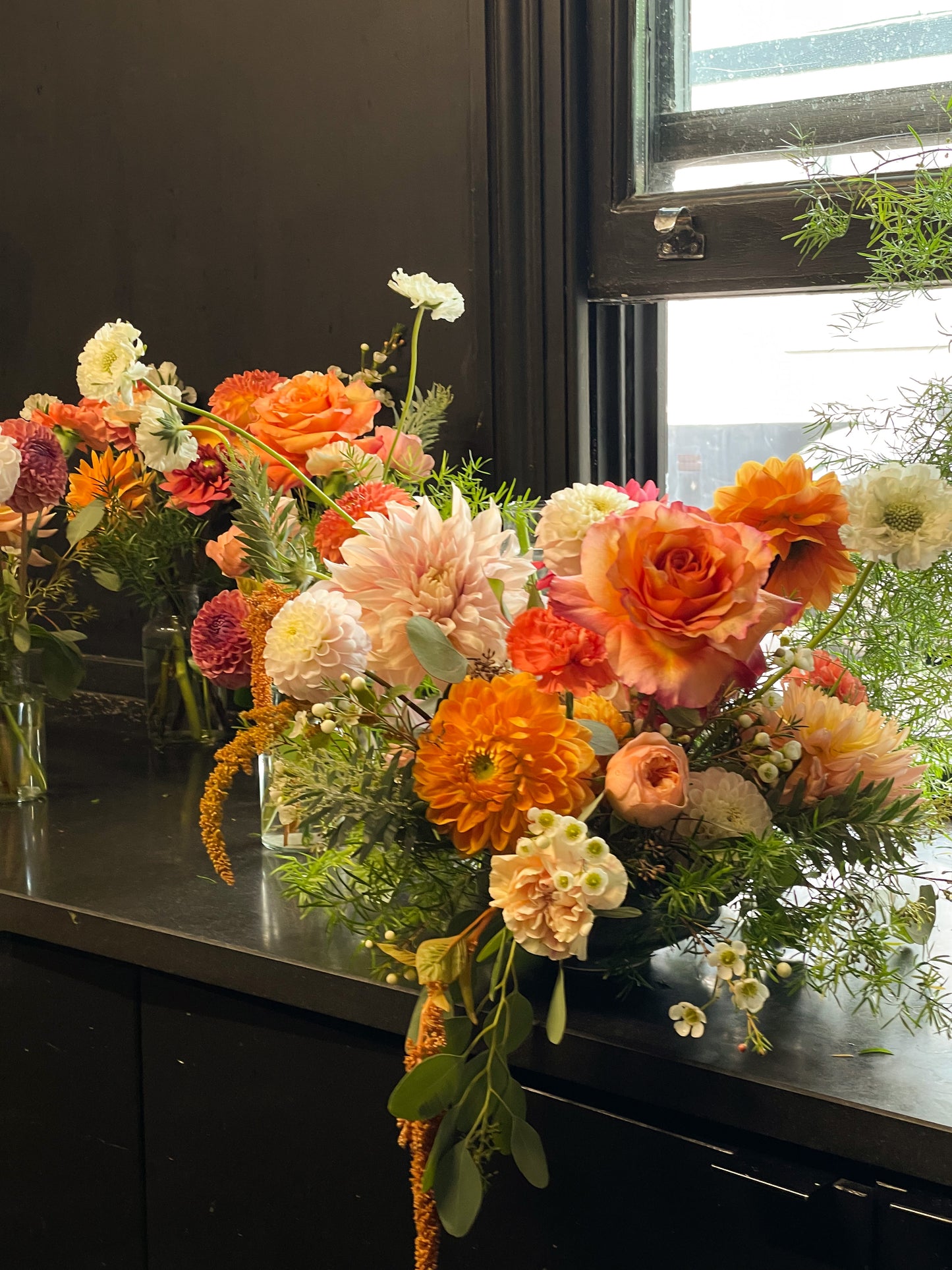 Seasonal Flower Table arrangement bowls